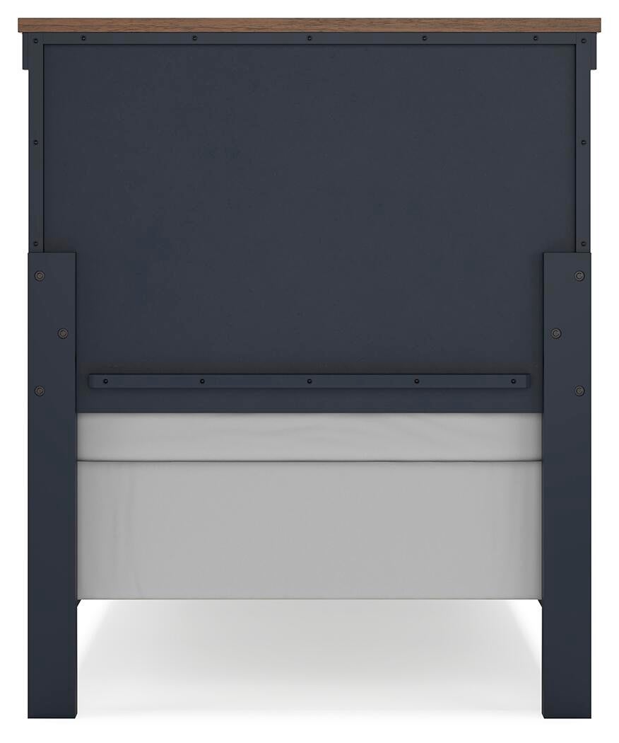 Landocken  Panel Bed, Dresser, Mirror And Nightstand