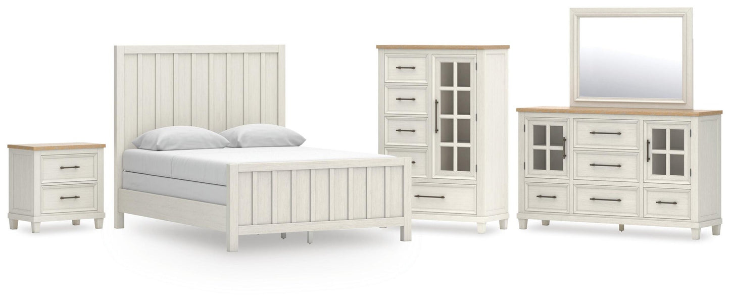 Shaybrock  Panel Bed, Dresser, Mirror, Chest And Nightstand