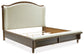 Sturlayne  Upholstered Panel Bed, Dresser, Mirror, Chest And Nightstand