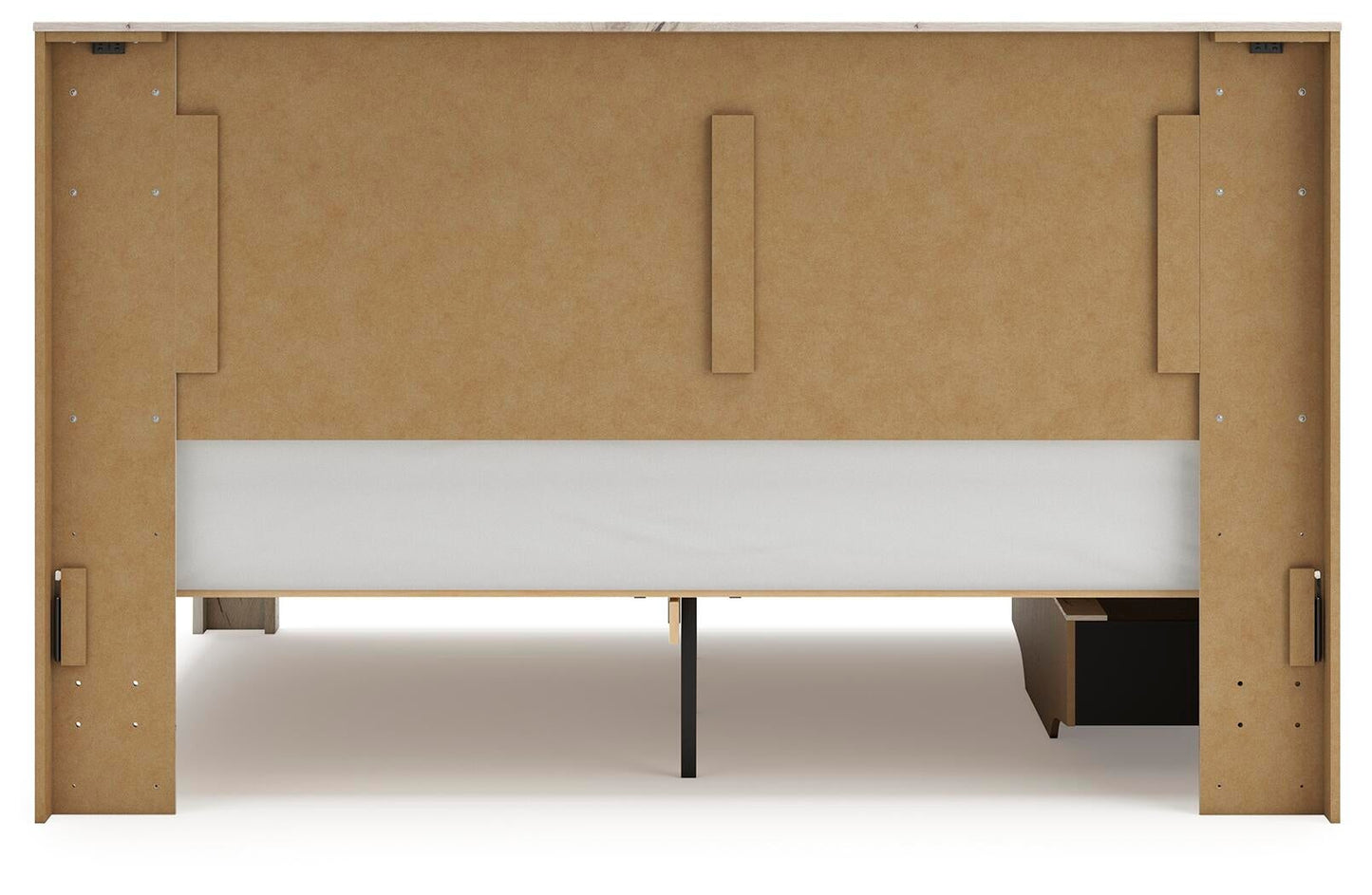 Lawroy  Panel Bed With Storage, Dresser, Mirror And Nightstand