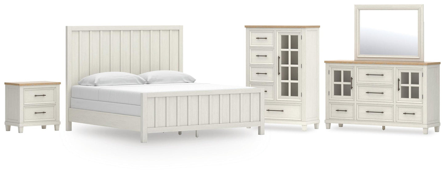 Shaybrock  Panel Bed, Dresser, Mirror, Chest And Nightstand