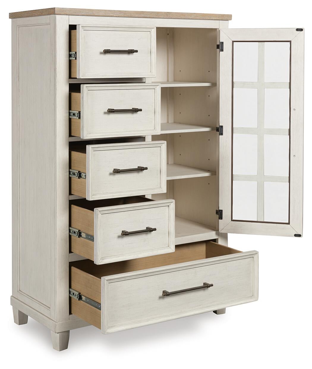 Shaybrock  Panel Bed, Dresser, Mirror, Chest And Nightstand