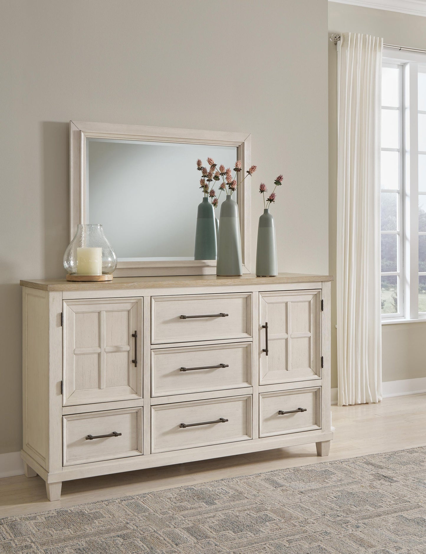 Shaybrock  Panel Bed, Dresser, Mirror, Chest And Nightstand