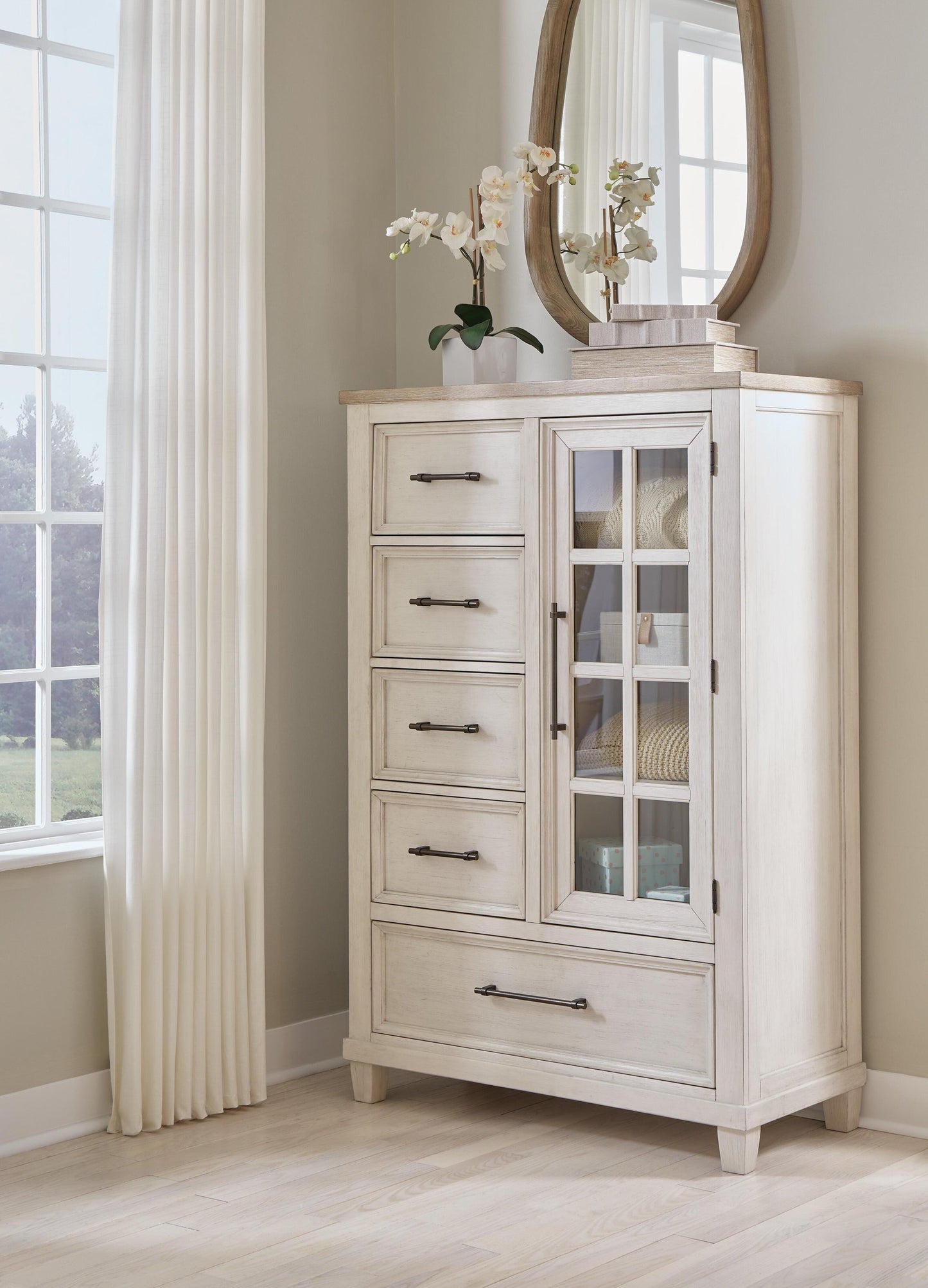 Shaybrock  Panel Bed, Dresser, Mirror, Chest And Nightstand