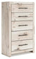 Lawroy  Panel Bed With Storage, Dresser, Mirror, Chest And Nightstand