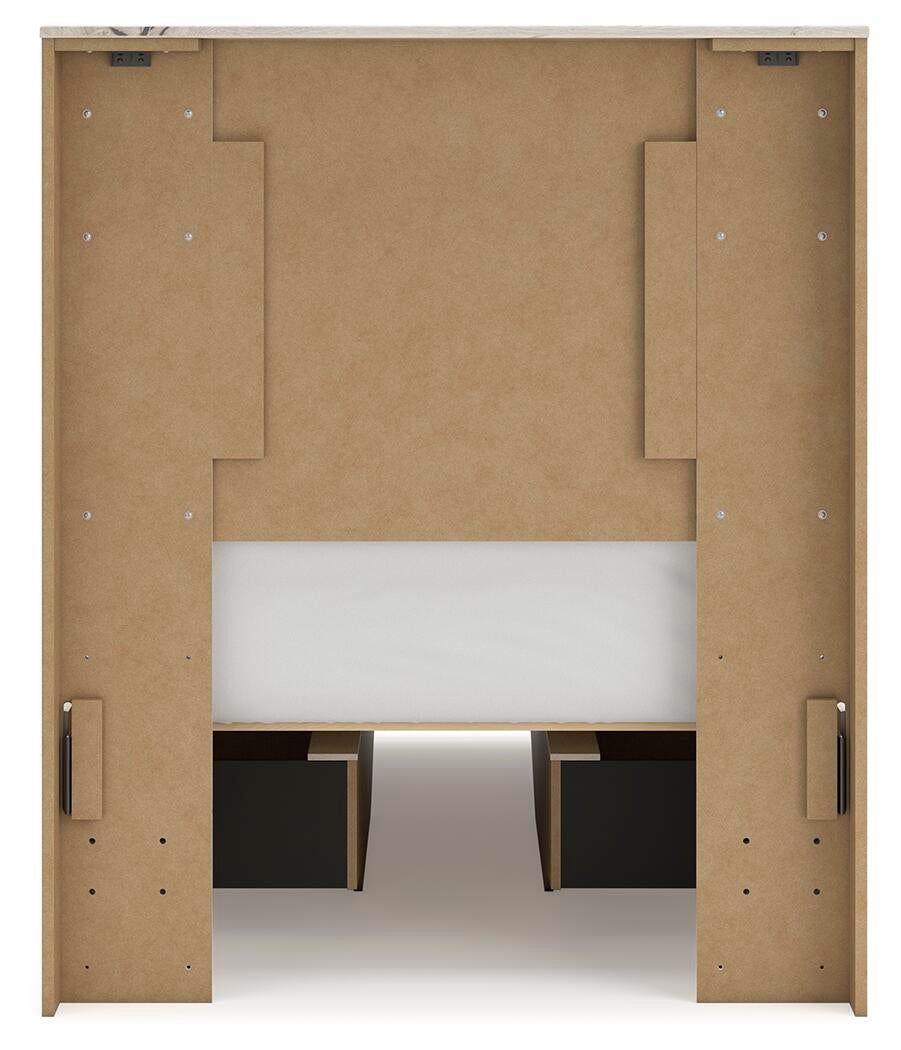Lawroy  Panel Bed With Storage, Dresser, Mirror, Chest And Nightstand