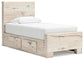 Lawroy  Panel Bed With Storage, Dresser, Mirror, Chest And Nightstand