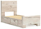 Lawroy  Panel Bed With Storage, Dresser, Mirror, Chest And Nightstand