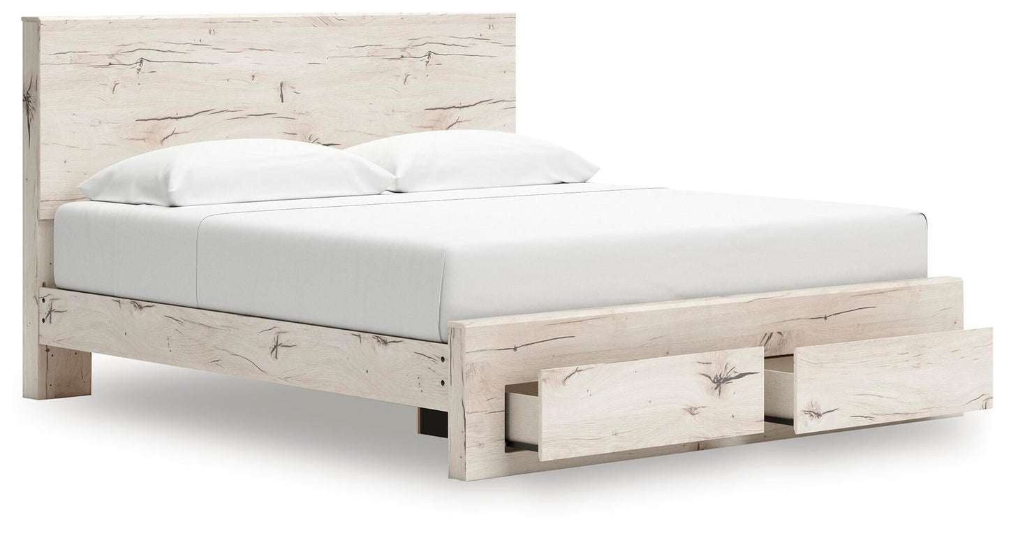 Lawroy  Panel Storage Bed, Dresser, Mirror And Nightstand