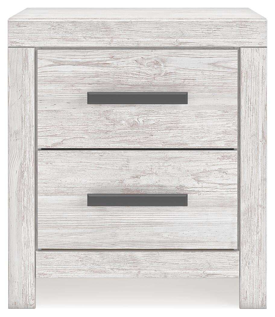 Cayboni  Panel Bed With Mirrored Dresser And Nightstand