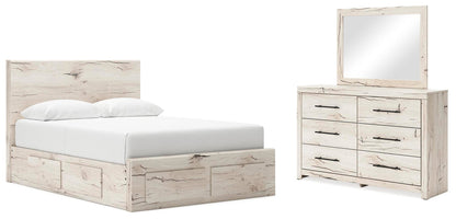 Lawroy  Panel Storage Bed, Dresser And Mirror