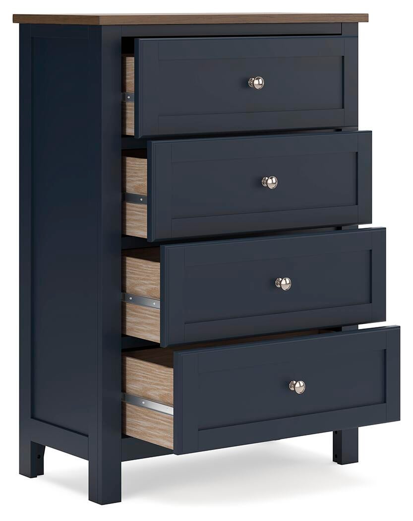 Landocken  Panel Headboard, Dresser, Mirror, Chest And Nightstand