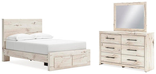 Lawroy  Panel Storage Bed, Dresser And Mirror