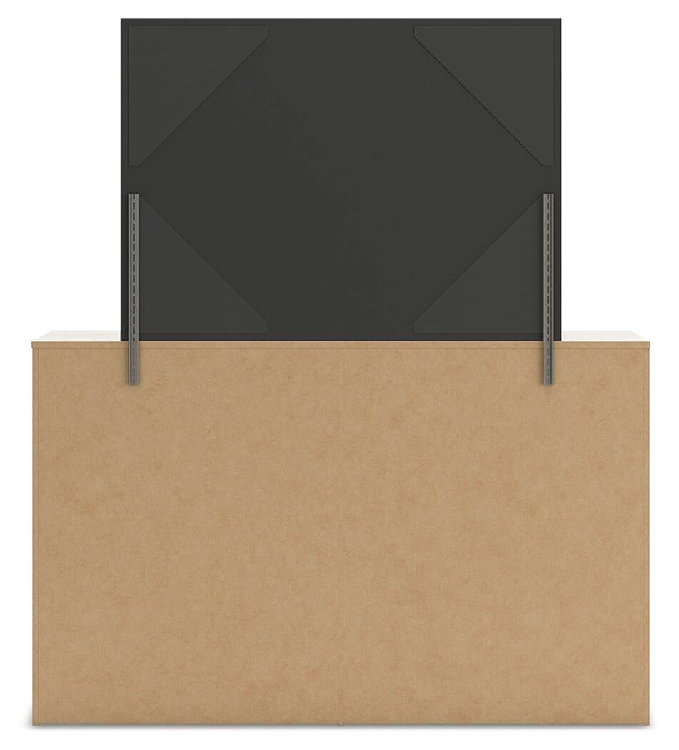 Lawroy  Panel Bed With Storage, Dresser And Mirror
