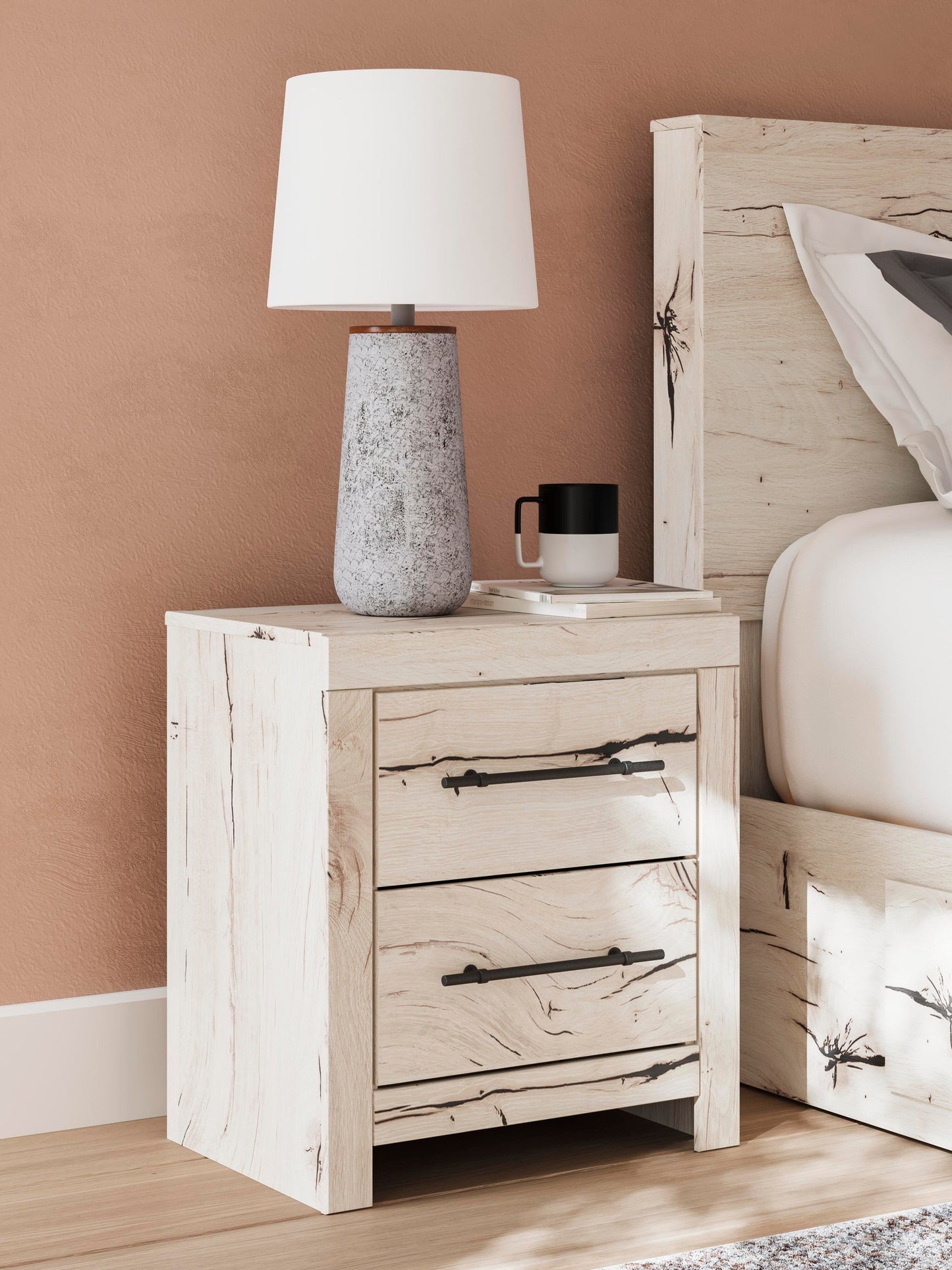 Lawroy  Panel Bed With Storage, Dresser, Mirror, Chest And Nightstand
