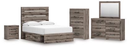 Graystorm  Panel Storage Bed, Dresser, Mirror, Chest And Nightstand