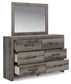 Graystorm  Panel Bed With Storage, Dresser, Mirror, Chest And Nightstand