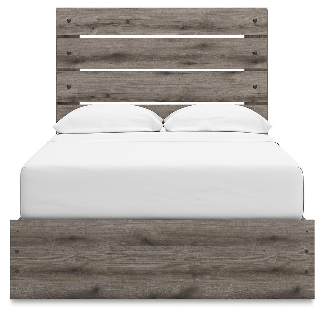Graystorm  Panel Bed With Storage, Dresser, Mirror, Chest And Nightstand