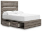 Graystorm  Panel Bed With Storage, Dresser, Mirror, Chest And Nightstand