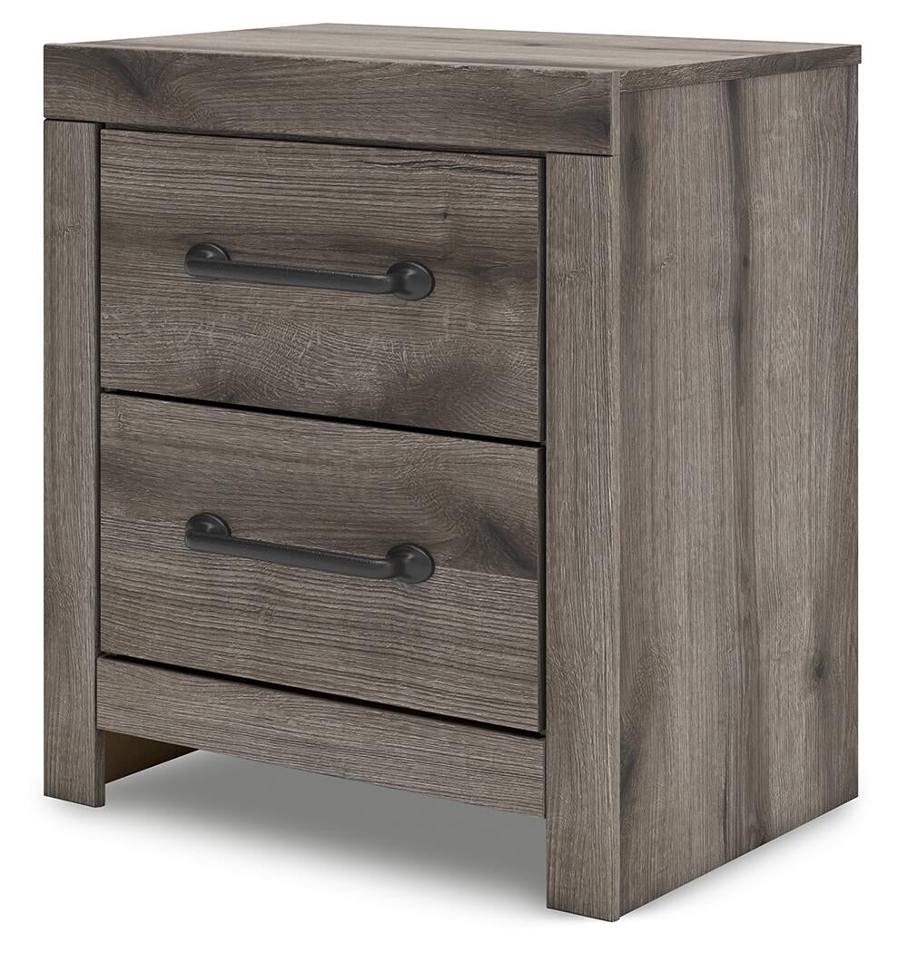 Graystorm  Panel Bed With Storage, Dresser, Mirror, Chest And Nightstand