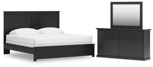Maribel  Panel Bed, Dresser And Mirror