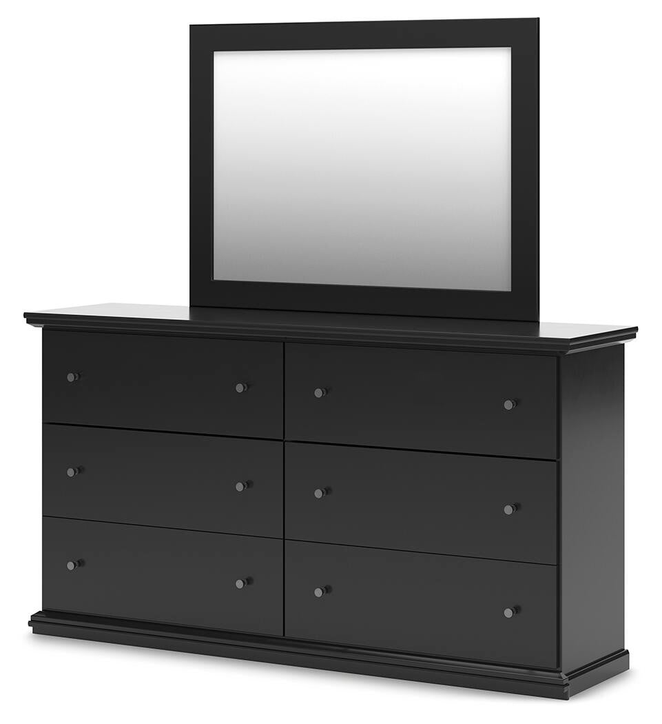 Maribel  Panel Bed, Dresser And Mirror
