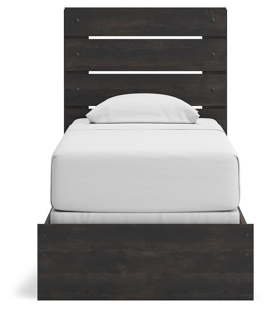 Hollivern  Panel Bed, Dresser, Mirror, Chest And Nightstand