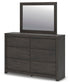 Fraluna  Panel Bed, Dresser, Mirror And Nightstand