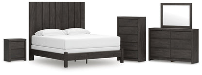 Fraluna  Panel Bed, Dresser, Mirror, Chest And Nightstand