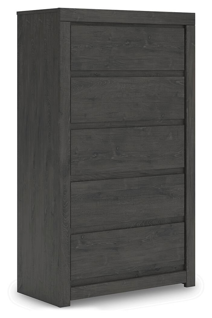 Fraluna  Panel Bed, Dresser, Mirror, Chest And Nightstand