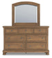 Feddinger  Panel Bed With Mirrored Dresser, Chest And Nightstand