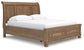Feddinger California  Storage Sleigh Bed With Mirrored Dresser And Nightstand