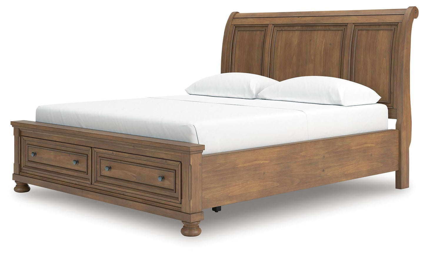 Feddinger California  Storage Sleigh Bed With Mirrored Dresser And Nightstand