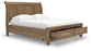 Feddinger California  Storage Sleigh Bed With Mirrored Dresser, Chest And Nightstand