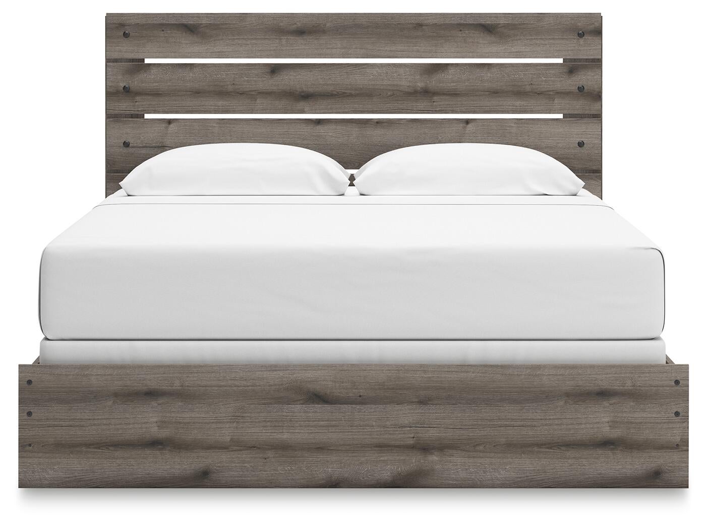 Graystorm  Panel Bed, Dresser, Mirror And Nightstand