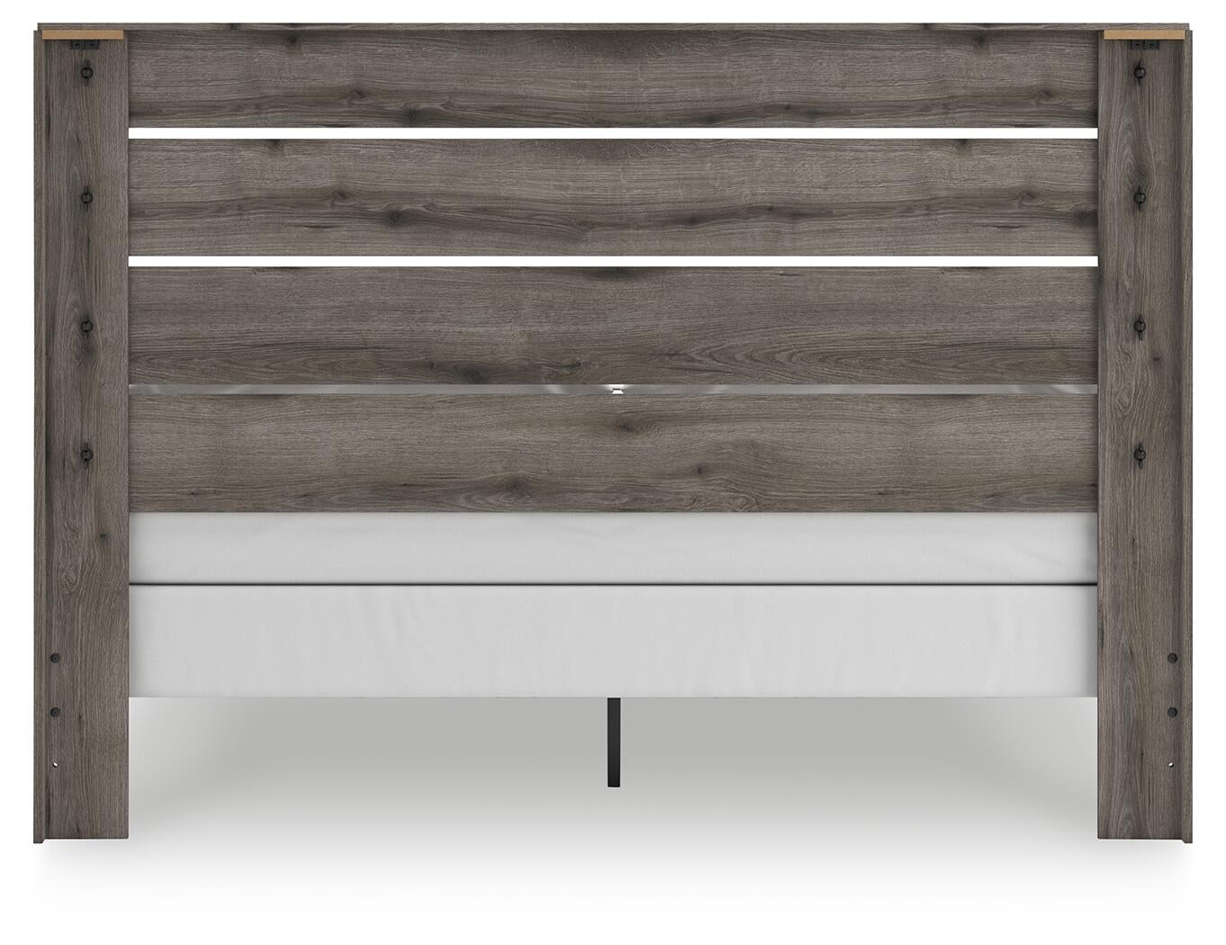 Graystorm  Panel Bed, Dresser, Mirror And Nightstand