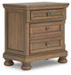 Feddinger  Storage Sleigh Bed With Mirrored Dresser And Nightstand