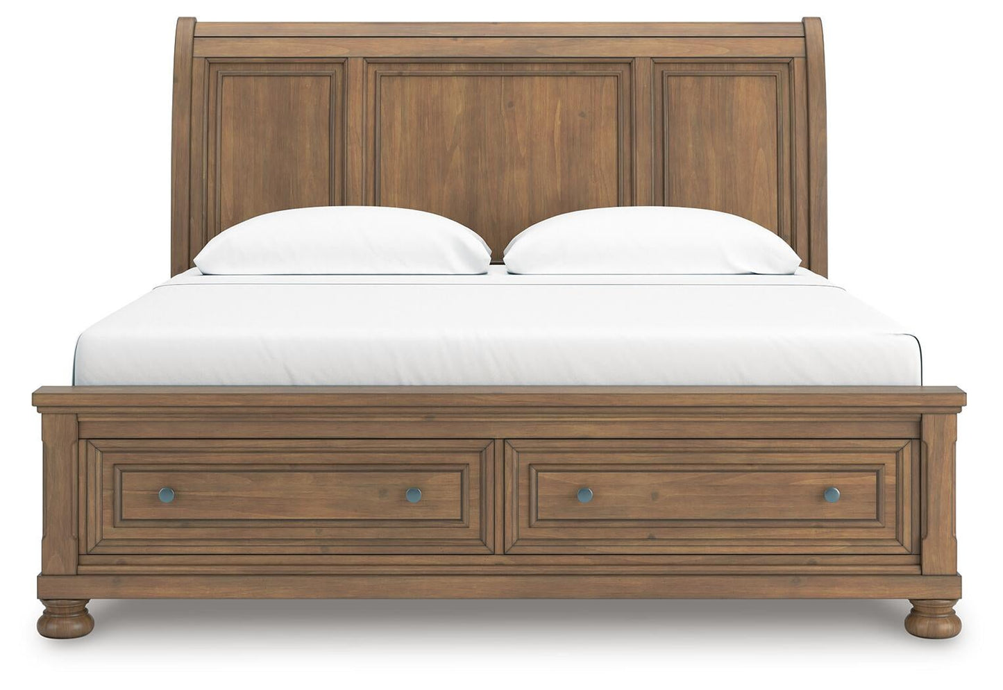 Feddinger  Storage Sleigh Bed With Mirrored Dresser, Chest And Nightstand
