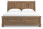Feddinger  Storage Sleigh Bed With Mirrored Dresser, Chest And Nightstand