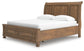 Feddinger California  Storage Sleigh Bed With Mirrored Dresser