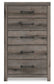 Graystorm  Panel Bed, Dresser, Mirror, Chest And Nightstand