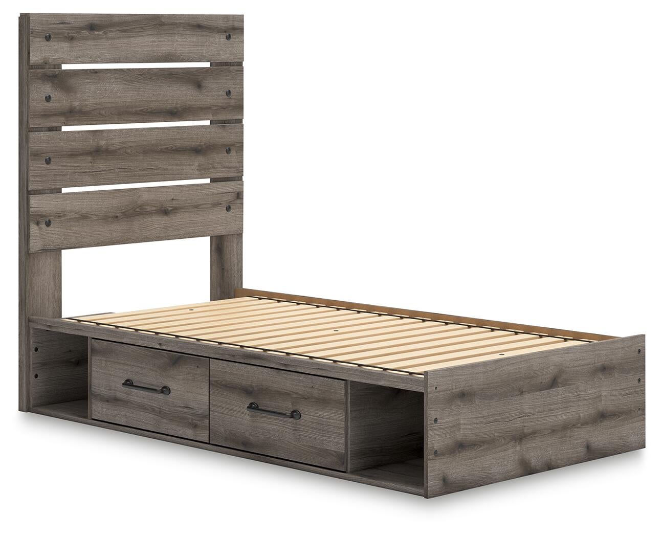 Graystorm  Panel Storage Bed, Dresser, Mirror, Chest And Nightstand