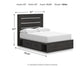 Hollivern  Panel Storage Bed, Dresser And Mirror