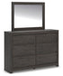 Fraluna  Panel Bed, Dresser And Mirror