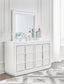 Chalanna  Upholstered Storage Bed, Dresser And Mirror