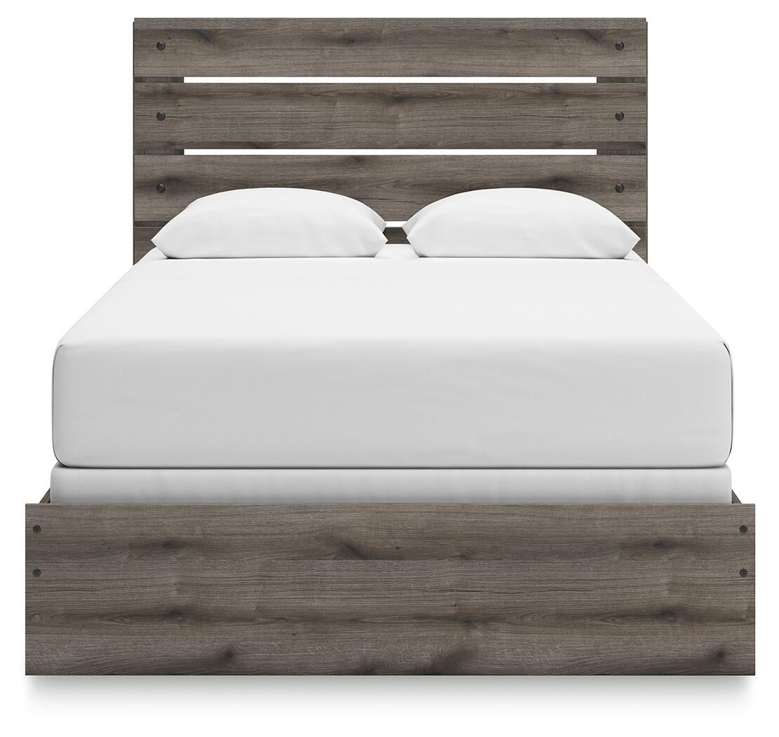 Graystorm  Panel Bed, Dresser And Mirror