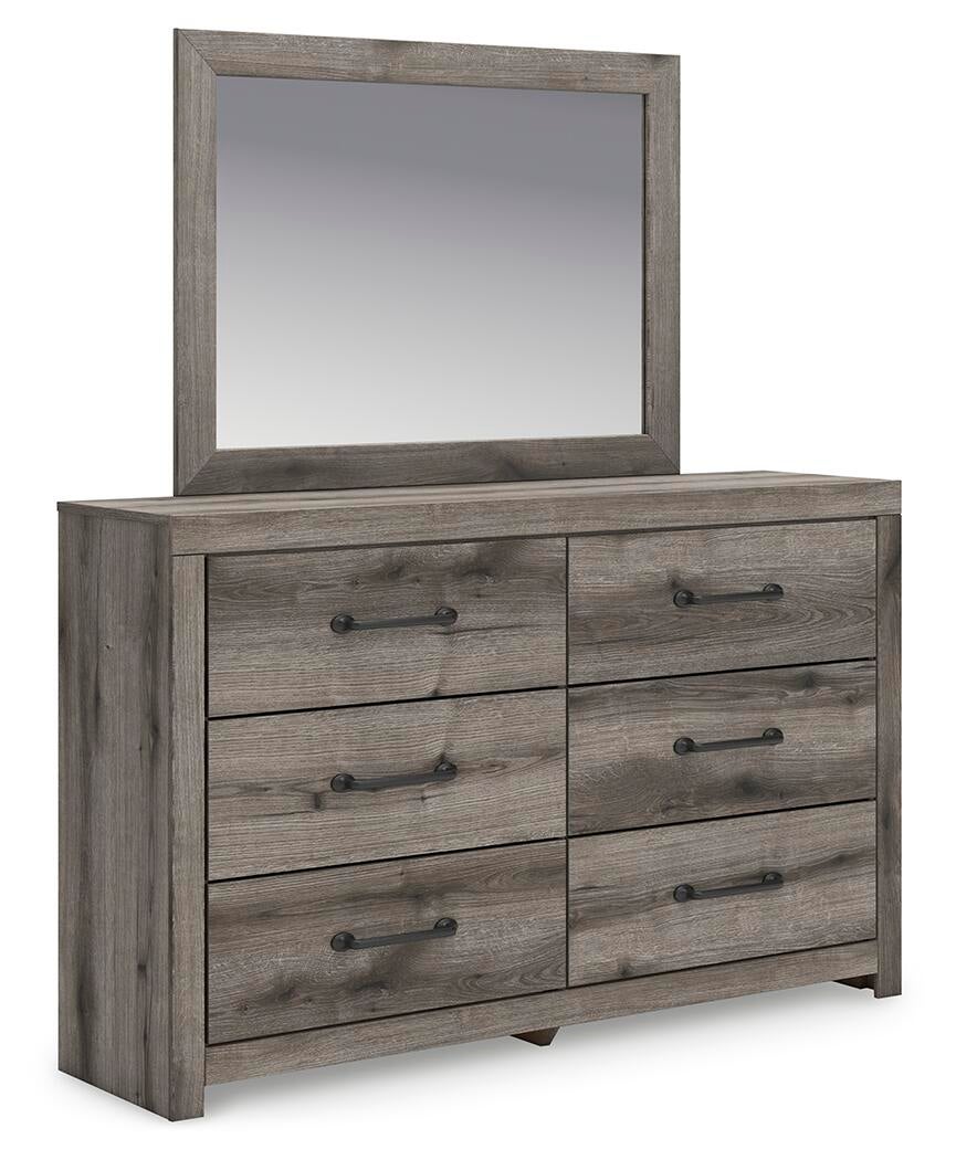Graystorm  Panel Storage Bed, Dresser And Mirror