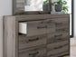 Graystorm  Panel Bed, Dresser, Mirror, Chest And Nightstand