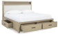Calmoro  Bookcase Bed With Mirrored Dresser And Nightstand