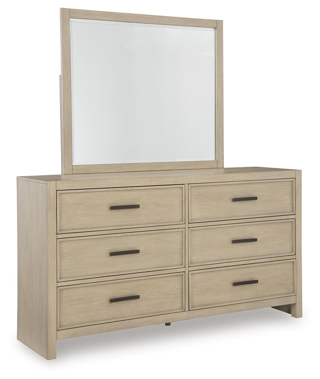 Calmoro  Bookcase Bed With Mirrored Dresser